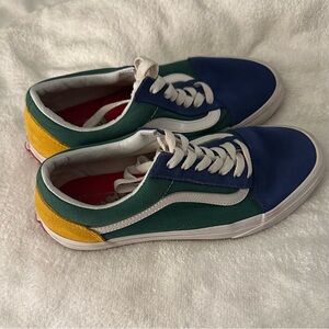 Vans Blue, Green, and Yellow Sneakers